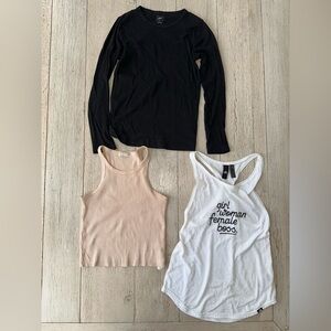 GAP Black Fitted Long Sleeve Top